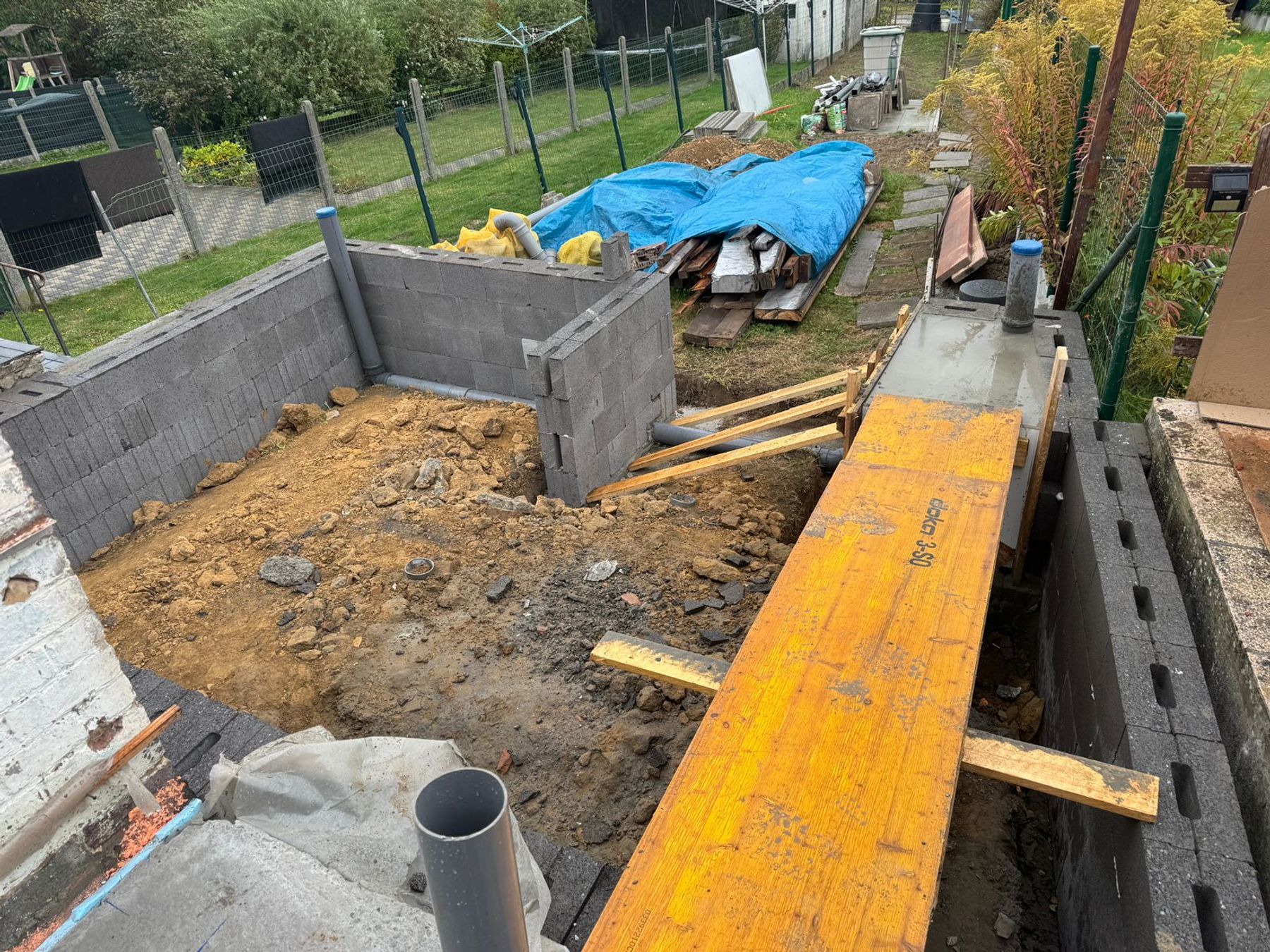 betonwerken ondergrond bijbouw